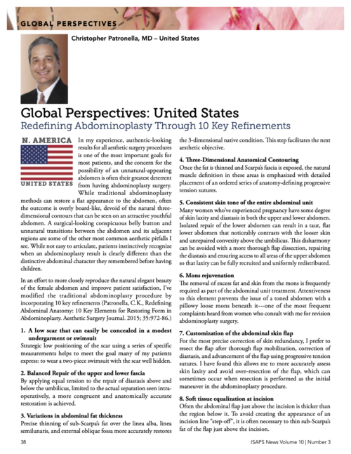 Article page of Dr. Patronella in Global Perspectives
