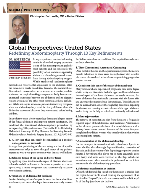 "Redefining Abdominoplasty Through 10 Key Refinements" | International Society Of Aesthetic Plastic Surgery News
