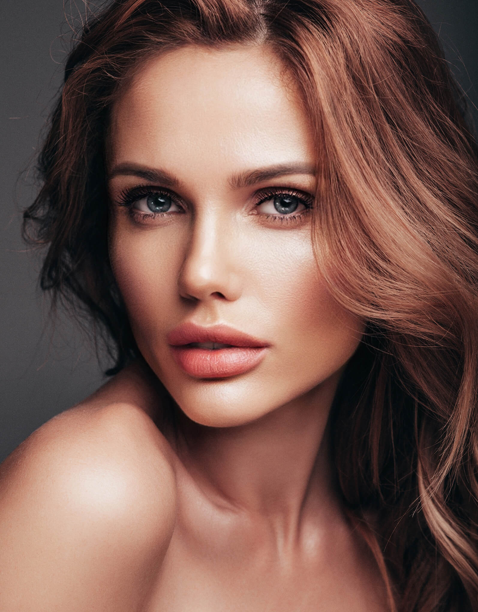 young woman with long hair and beautiful eyes